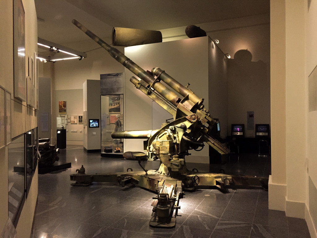 A surviving German 105mm anti-aircraft gun that can be viewed in the German History Museum in Berlin (Deutsches Historisches Museum). 